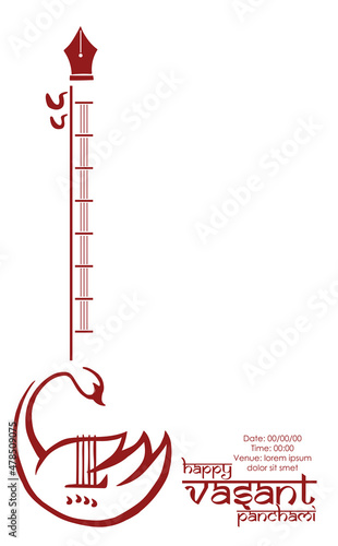 Happy Vasant Panchami Background.vector illustration