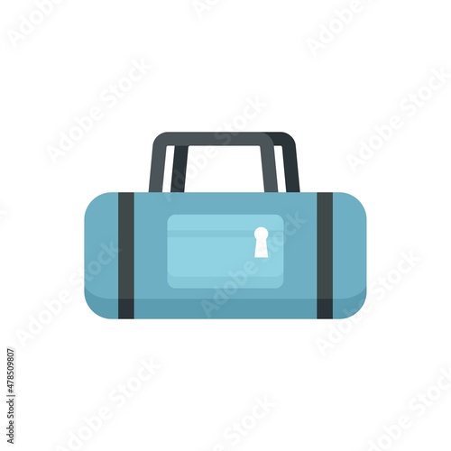 Sport bag icon flat isolated vector
