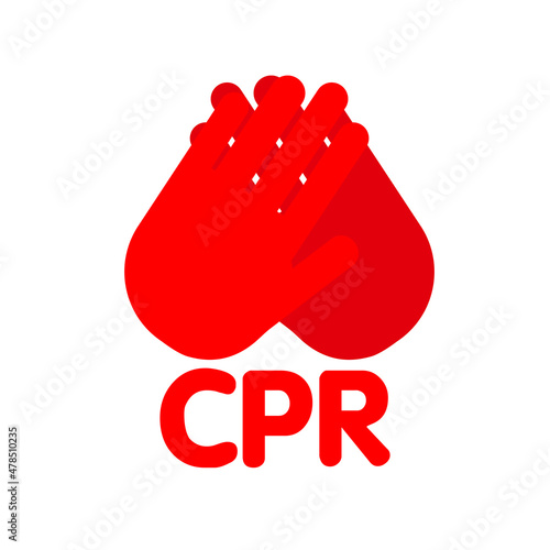 heart cpr medical icon vector design