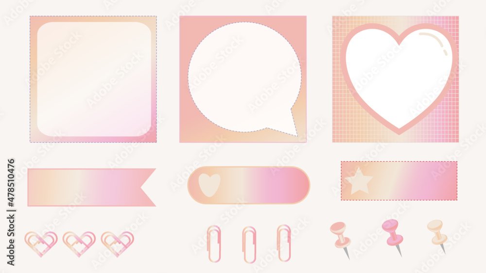 collection set of colorful gradient memo, notepad, paper, reminders, post note, planner, checklist paper, pad, sticky note, paper clip, pin. cute, simple, and printable collection set of colorful gradient memo, notepad, paper, reminders, post note, planner, checklist paper, pad, sticky note, paper clip, pin. cute, simple, and printable