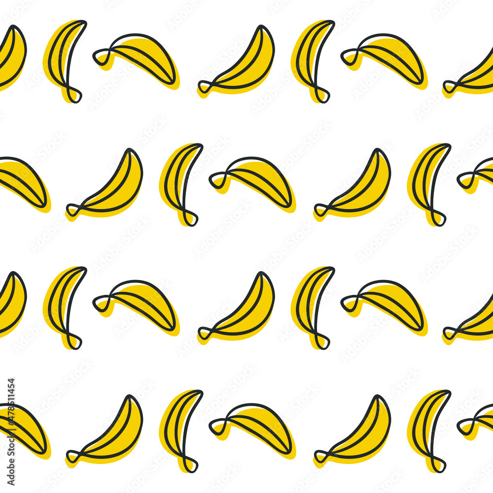 Banana fruit vector seamless pattern Banana fruit vector seamless pattern