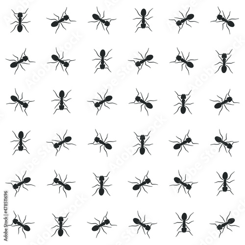 ant vector seamless pattern background © hendripiss
