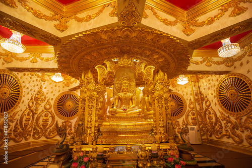 Temple gold color beautiful art architecture