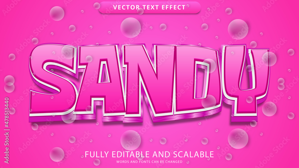sandy text effect editable eps file Stock Vector | Adobe Stock