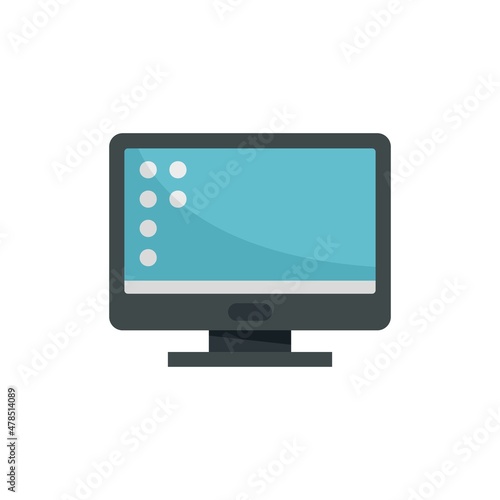 Monitor operating system icon flat isolated vector