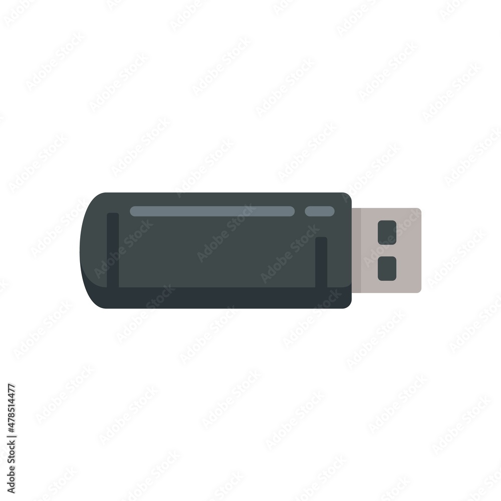 Usb flash icon flat isolated vector Usb flash icon flat isolated vector