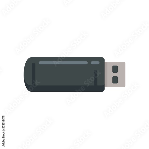 Usb flash icon flat isolated vector