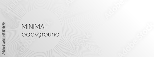 Minimal white abstract background. Vector long banner with wavy lines and place for text. Facebook cover template