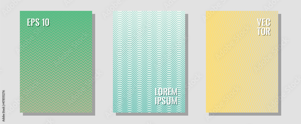 Naklejka premium Halftone flat patterns abstract vector set.