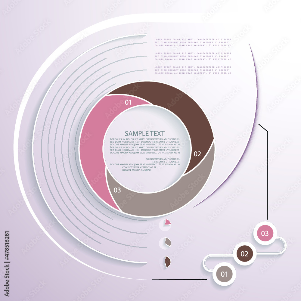 Fototapeta premium Minimal style infographic template.eps
