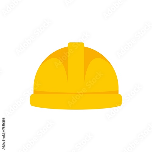 Protection helmet icon flat isolated vector