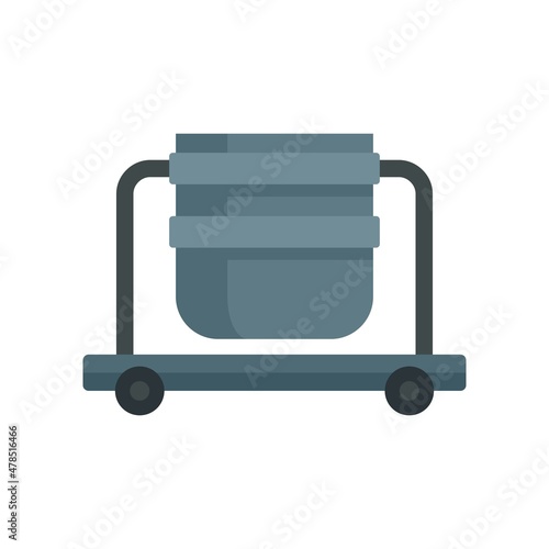 Metallurgy pot icon flat isolated vector