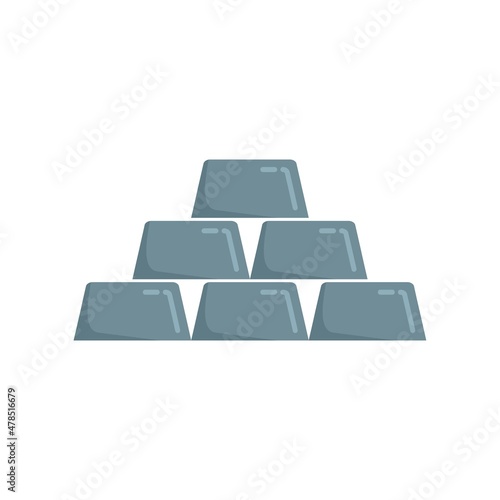 Metal bars icon flat isolated vector