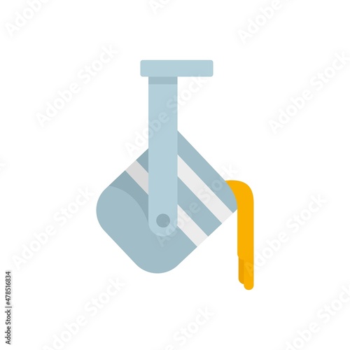 Hot metallurgy pot icon flat isolated vector