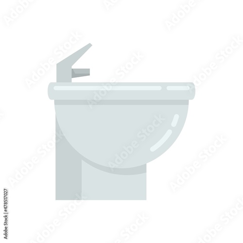 Home bidet icon flat isolated vector