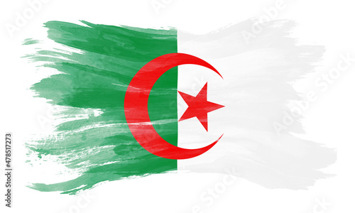 Algeria flag brush stroke, national flag
