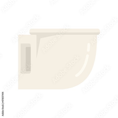 Modern bidet icon flat isolated vector