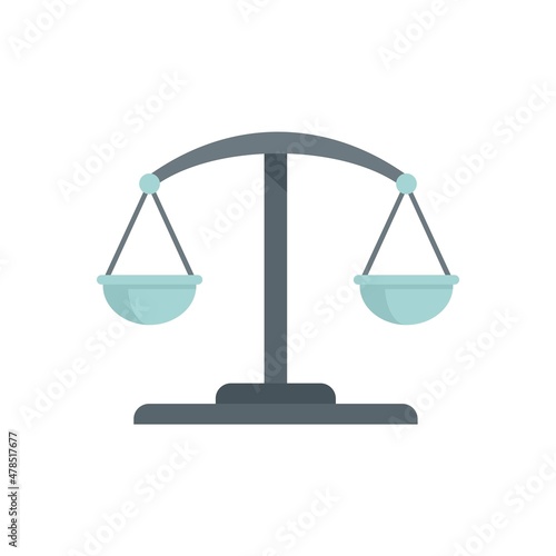 Attestation service balance icon flat isolated vector photo