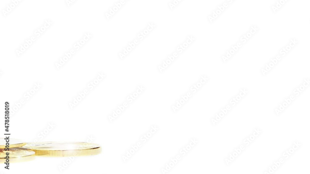 Golden Bitcoins (new virtual money on internet) light reflections Golden Bitcoins (new virtual money on internet) light reflections