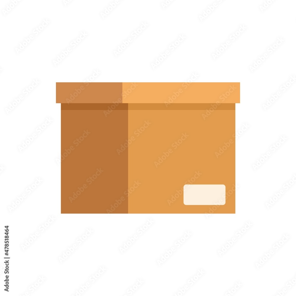 Documents carton box icon flat isolated vector Documents carton box icon flat isolated vector