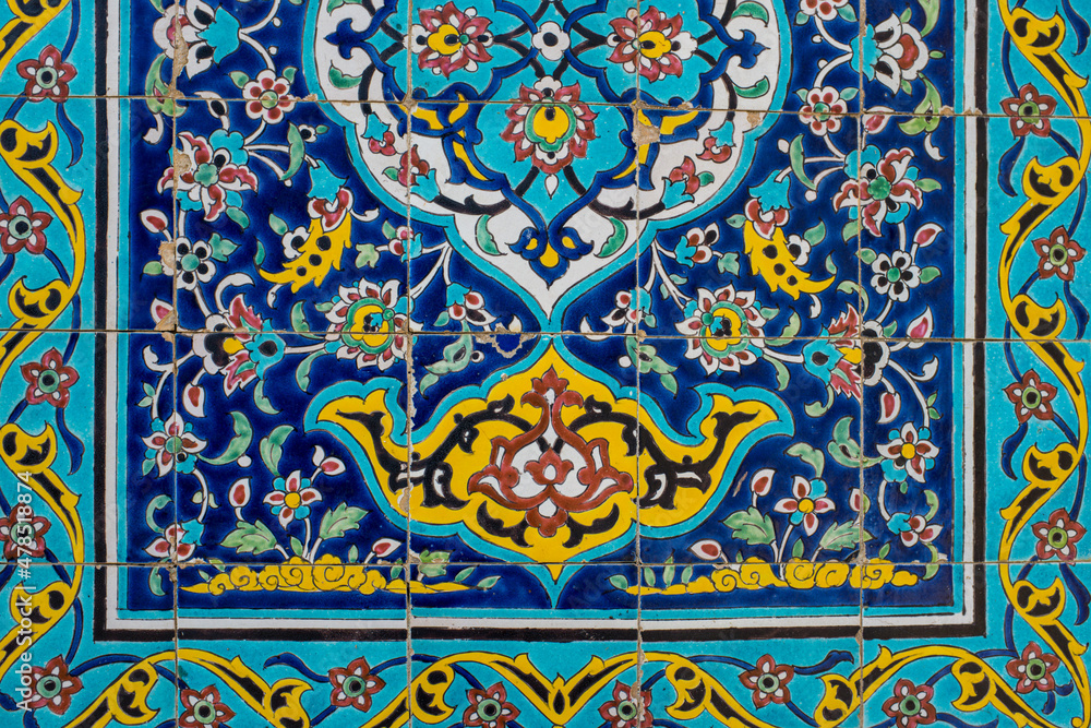Decorative tilework in Iran