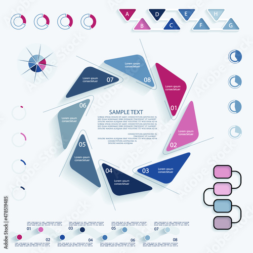 Infographic elements for annual reports