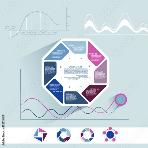 Infographic elements for annual reports