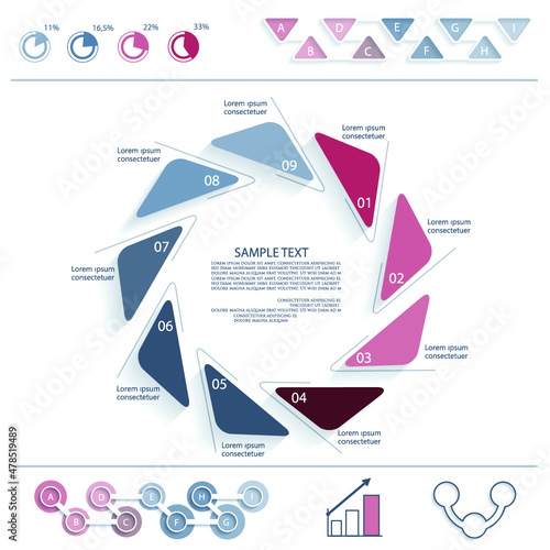 Infographic elements for annual reports