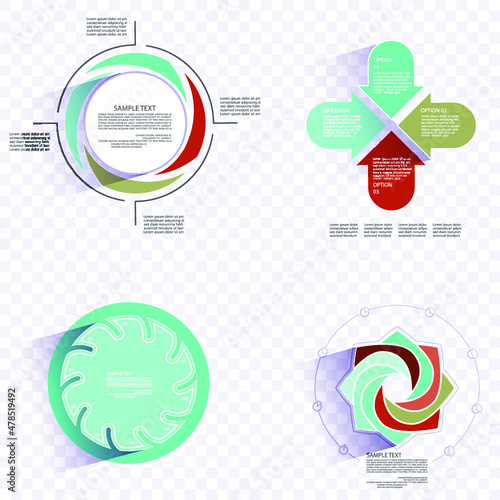 Infographic elements for annual reports