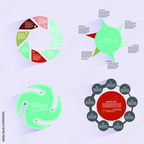 Infographic elements for annual reports