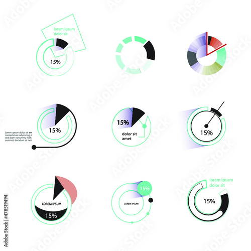 Infographic elements for annual reports