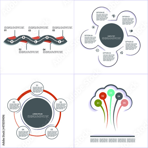 Infographic elements for annual reports
