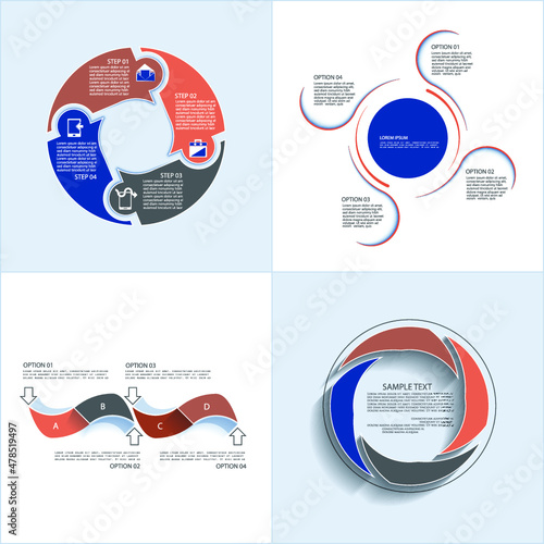 Infographic elements for annual reports