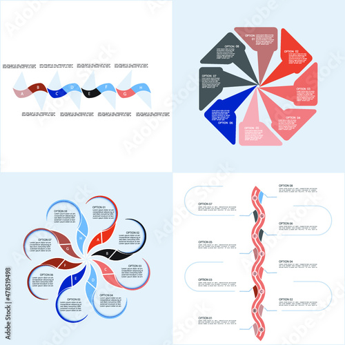Infographic elements for annual reports