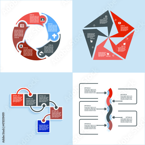 Infographic elements for annual reports