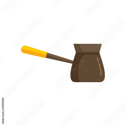 Turka pot icon flat isolated vector