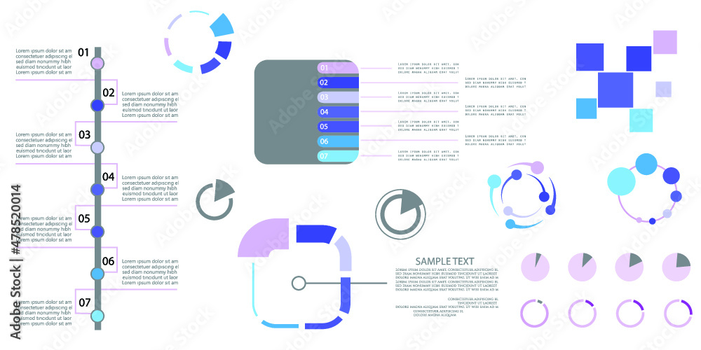 Naklejka premium Infographic elements for annual reports