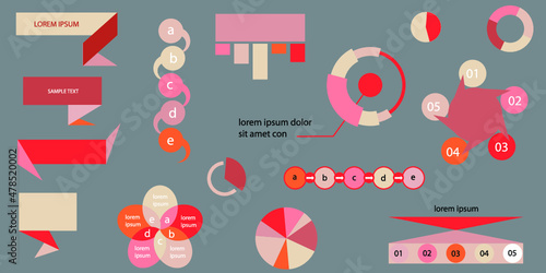 Infographic elements for annual reports