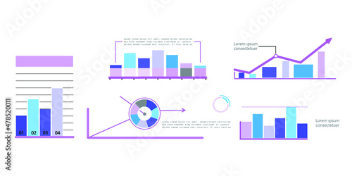Infographic elements for annual reports