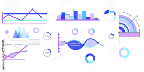 Infographic elements for annual reports