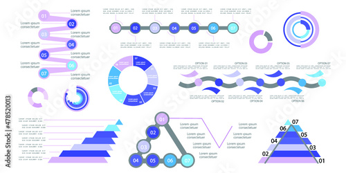 Infographic elements for annual reports