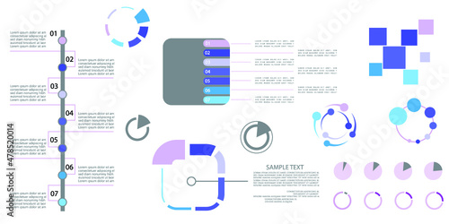 Infographic elements for annual reports