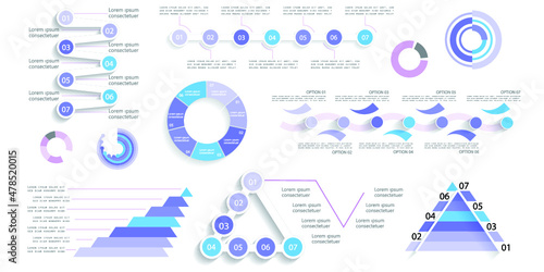 Infographic elements for annual reports