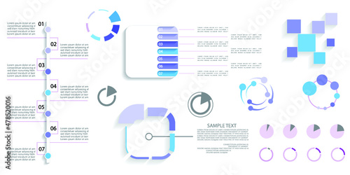 Infographic elements for annual reports