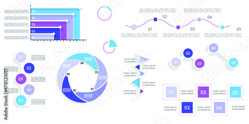 Infographic elements for annual reports