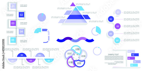 Infographic elements for annual reports