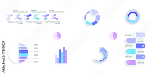 Infographic elements for annual reports
