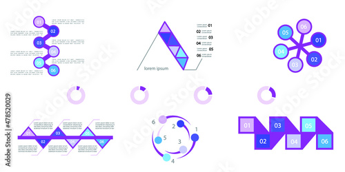 Infographic elements for annual reports