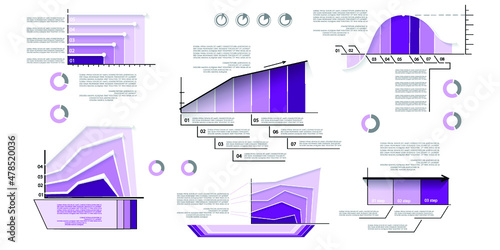 Infographic elements for annual reports