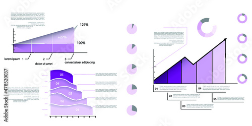 Infographic elements for annual reports